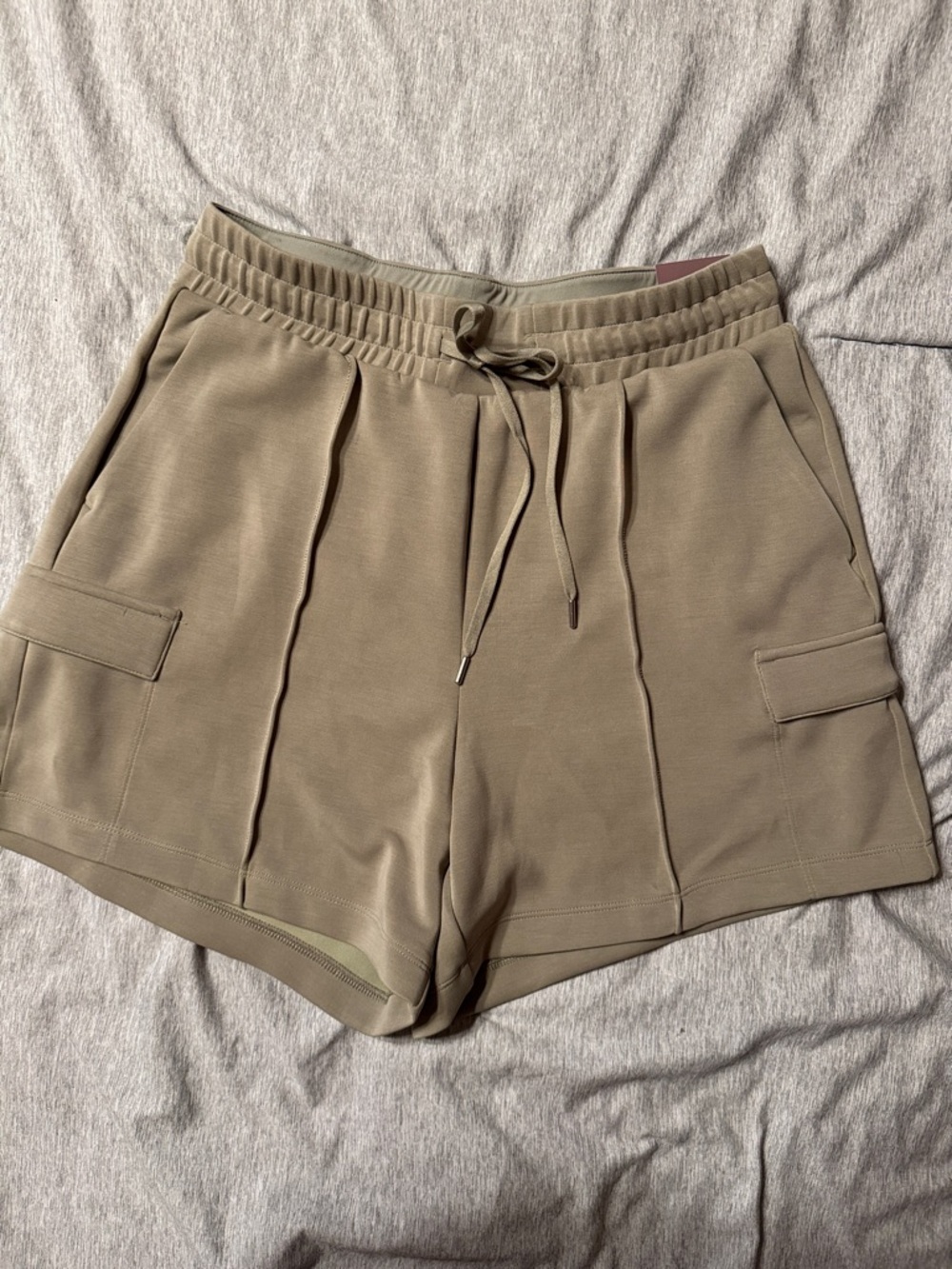 CALIA by Carrie Underwood Olive-Taupe Cargo Drawstring Shorts